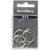 Boucle d'oreille Creativ company, d 20 mm, plaqué argent, 8 pièces 1 boîte