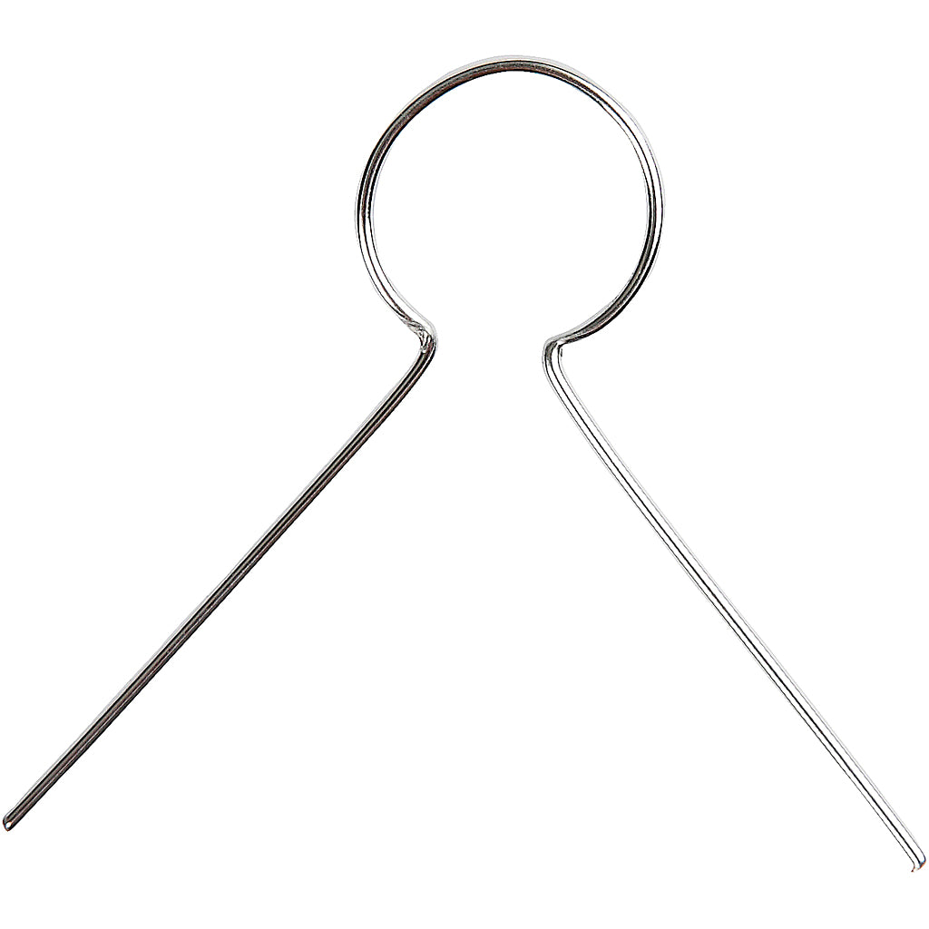 Pendentif en métal Creativ company - plaqué argent, 50 pcs.