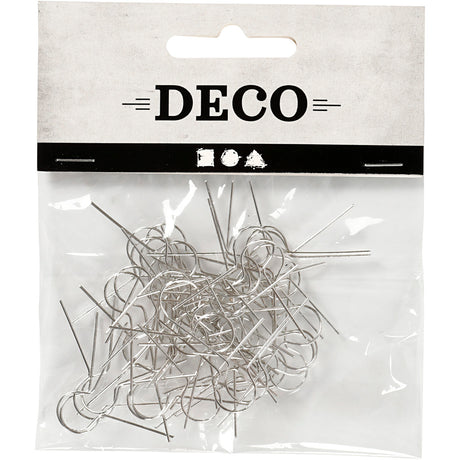 Pendentif en métal Creativ company - plaqué argent, 50 pcs.