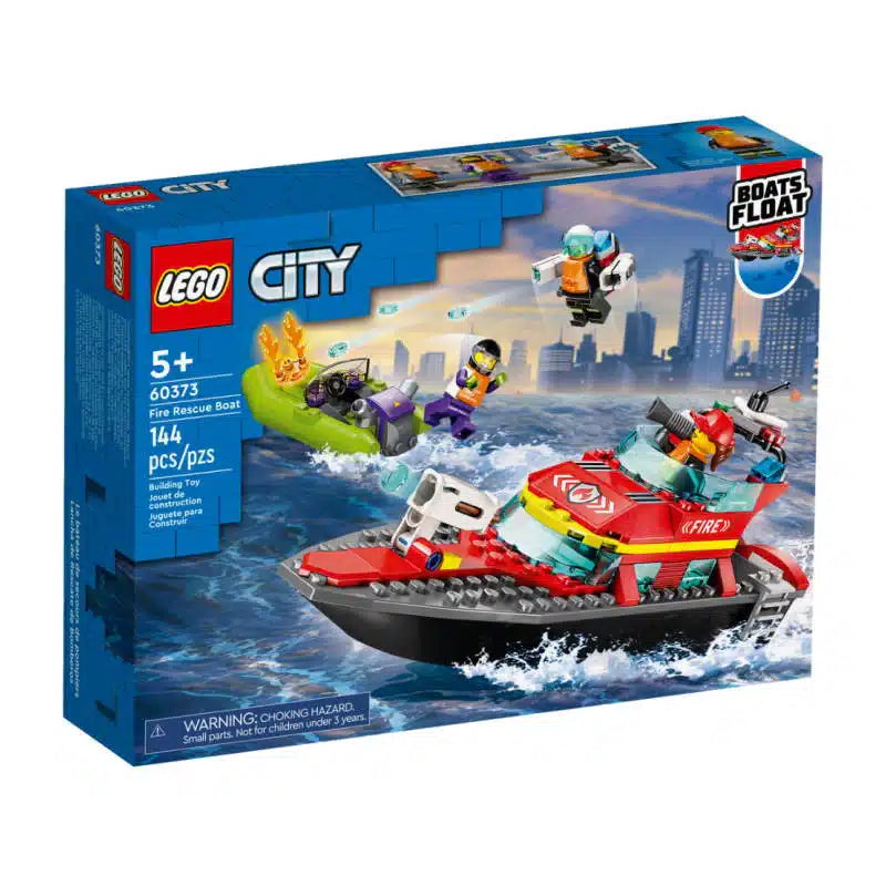 Jouet de feu de bateau de sauvetage Lego City pour enfants - 60373