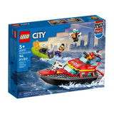 Jouet de feu de bateau de sauvetage Lego City pour enfants - 60373