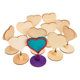 Colorations - décorez votre coeur à pince mémo en bois, 12pcs.
