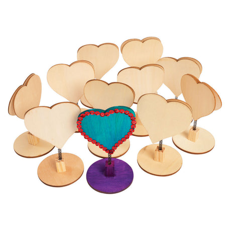 Colorations - décorez votre coeur à pince mémo en bois, 12pcs.
