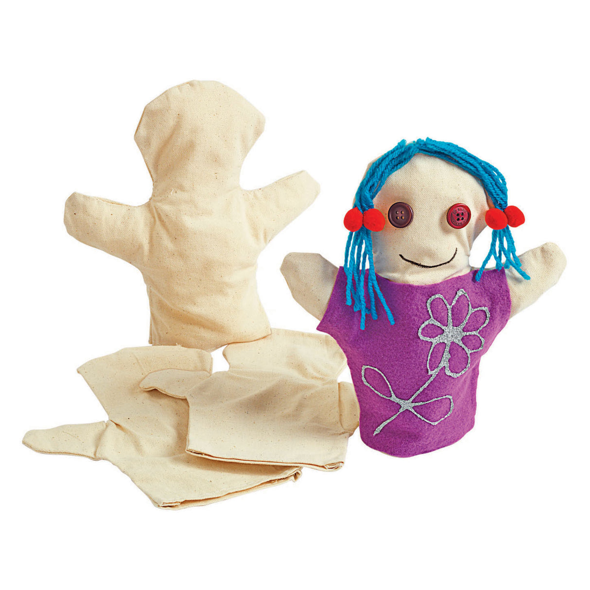 Colorations - décorez vos propres marionnettes à main, lot de 12