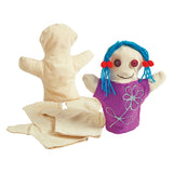 Colorations decorate your own canvas hand puppets, set of 12