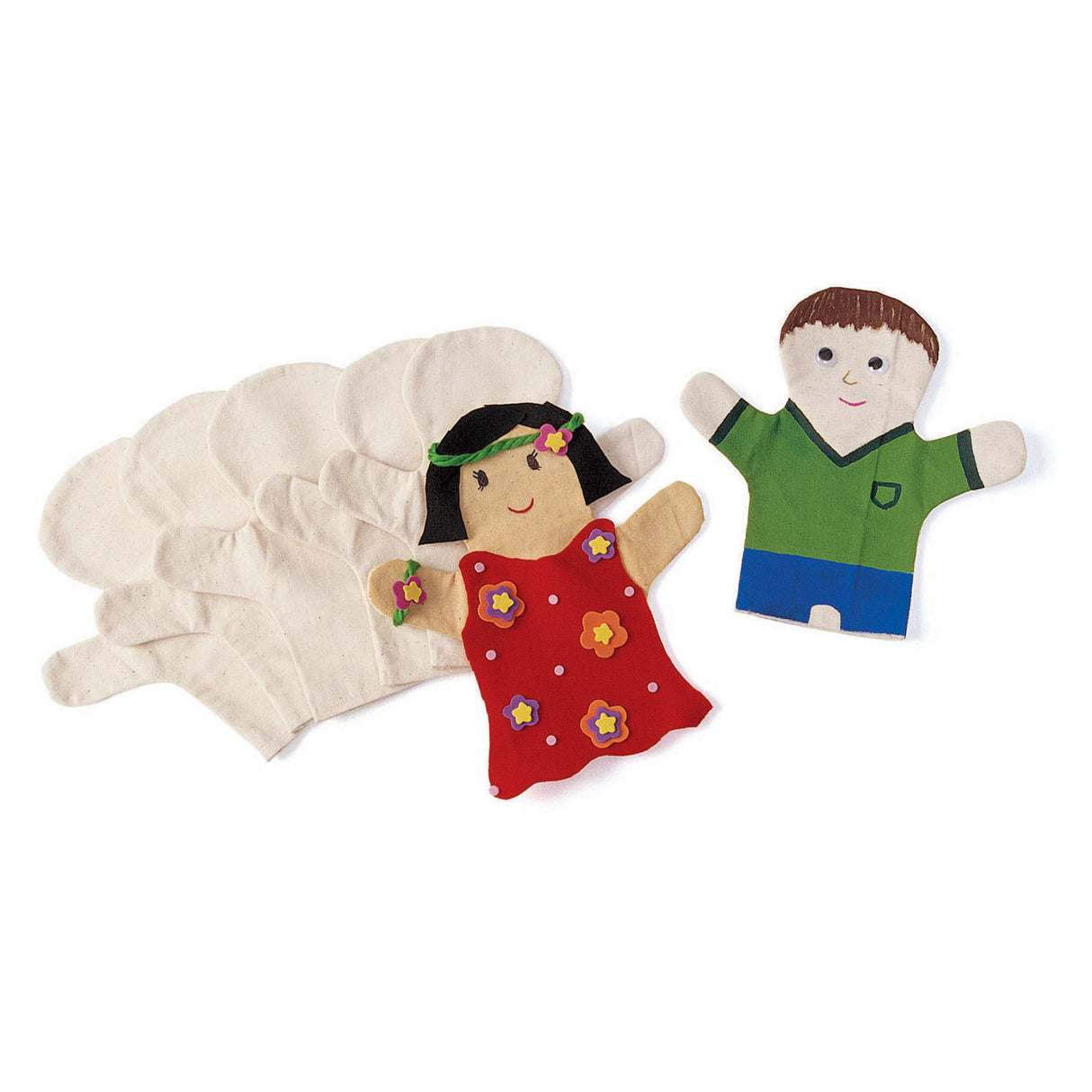 Colorations decorate your own canvas hand puppets, set of 12