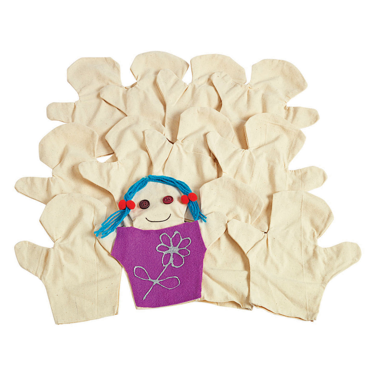 Colorations - décorez vos propres marionnettes à main, lot de 12