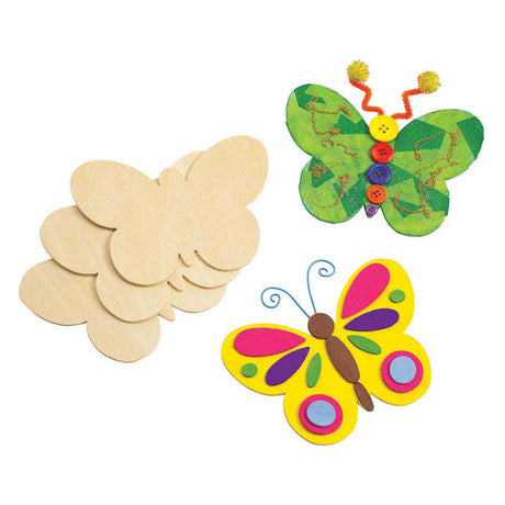 Colorations - décorez vos propres papillons en bois, lot de 12
