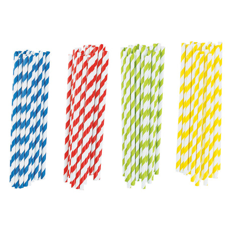 Colorations - pailles artisanales colorées, 100 pcs. (4 couleurs)