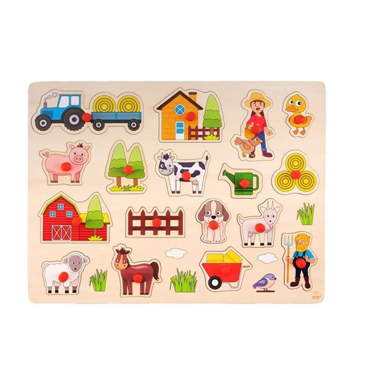 Puzzle diablotin ferme en bois 40x30 cm