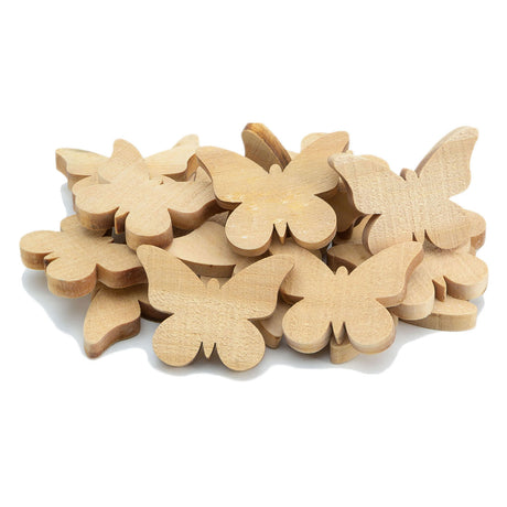 Colorations - papillons en bois petits, 20 pcs.