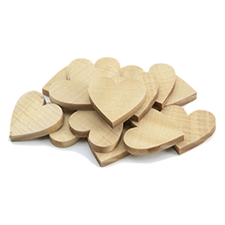 Colorations - petits coeurs en bois, 20 pcs.