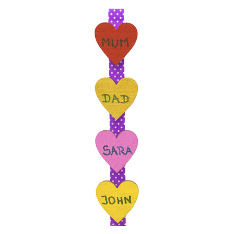 Colorations - petits coeurs en bois, 20 pcs.