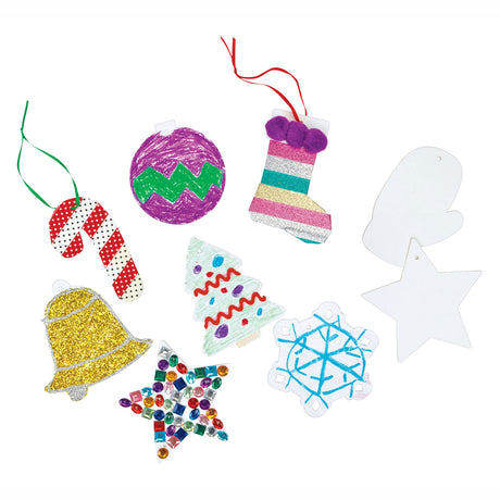 Les colorations décorent vos propres pendentifs de Noël, ensemble de 48 pièces