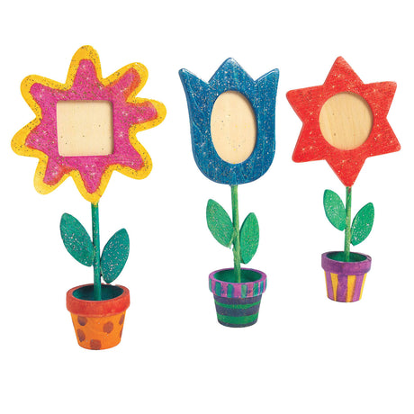 Colorations - cadre photo pot de fleur en bois, lot de 12