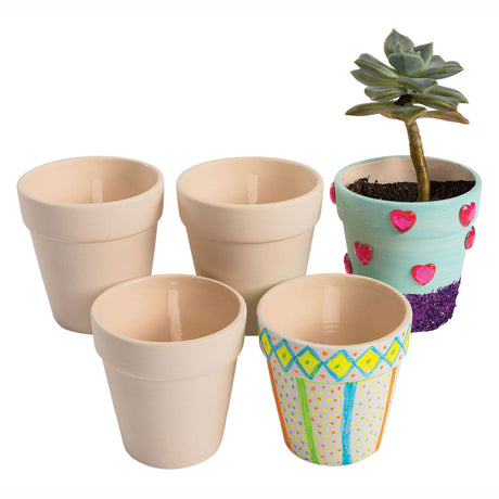 Colorations - décorez votre propre pot de fleurs en céramique. lot de 12