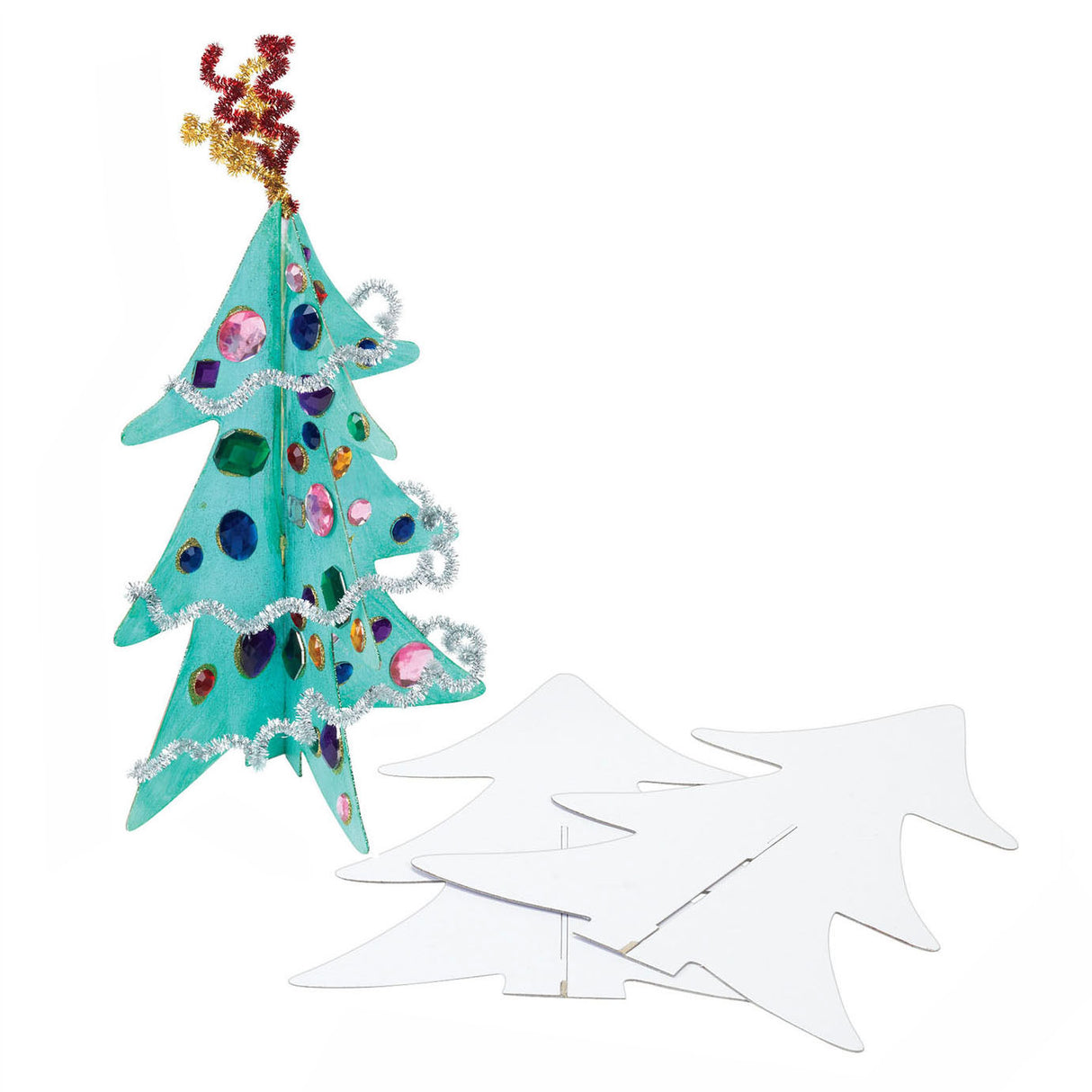 Colorations Decorate your own 3D Christmas tree, set of 12