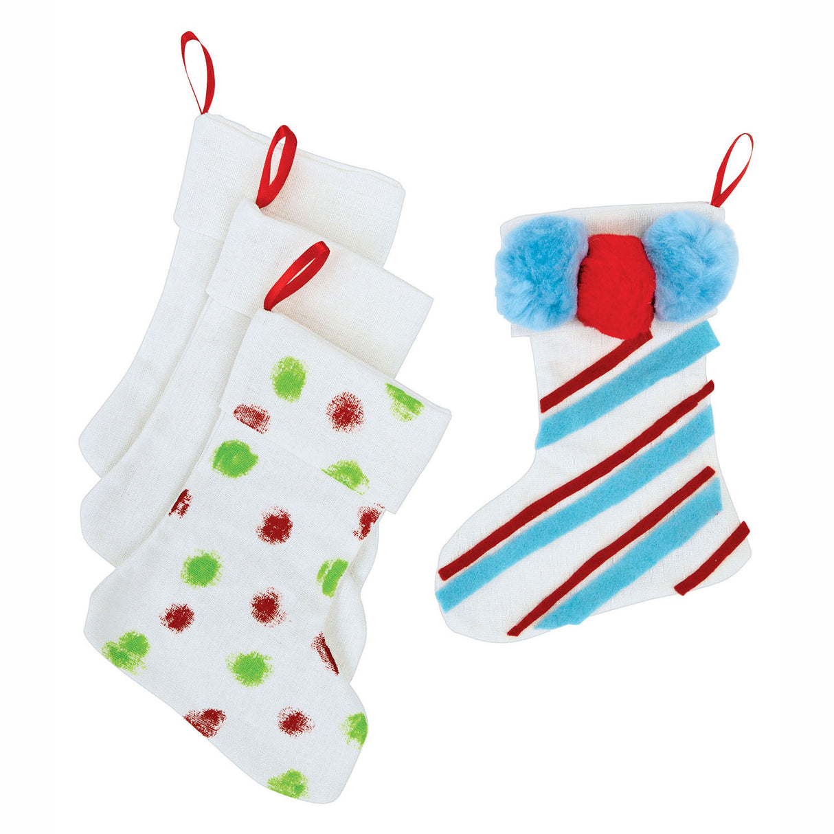 Les colorations décorent votre propre bas de Noël, lot de 12