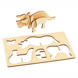 Colorations bouwpacket houten 3D jungled animaux, ensemble de 4