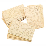 Colorations Construction Package Houten 3D Véhicules, ensemble de 4
