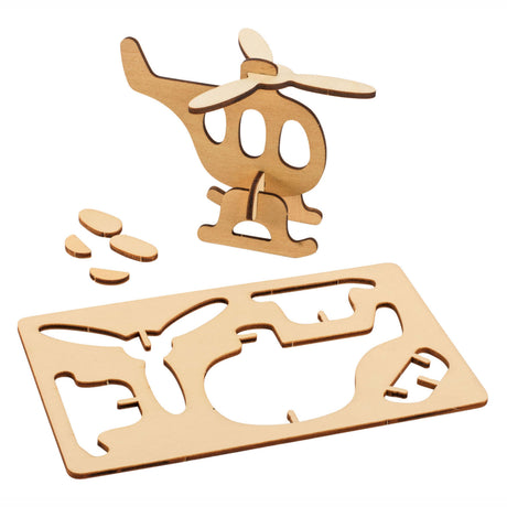 Colorations Construction Package Houten 3D Véhicules, ensemble de 4