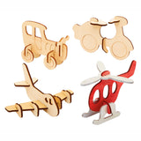 Colorations Construction Package Houten 3D Véhicules, ensemble de 4