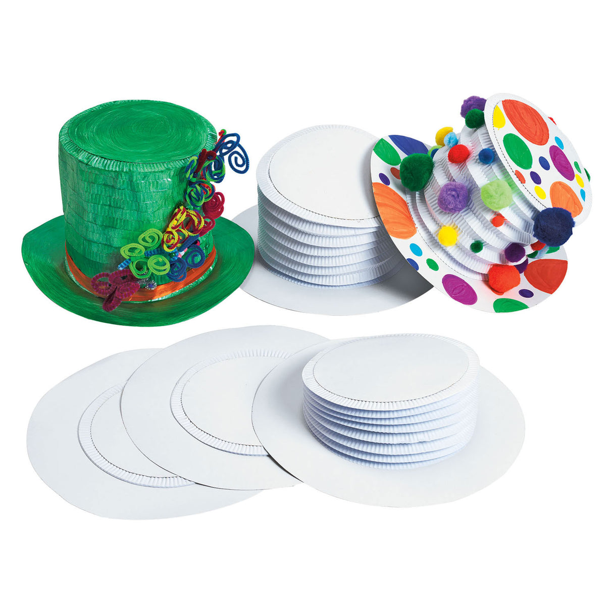 Colorations - réalisez et décorez votre propre haut de chapeau blanc, lot de 12
