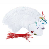 Colorations carte à gratter pendentif de Noël bonhomme de neige, lot de 24