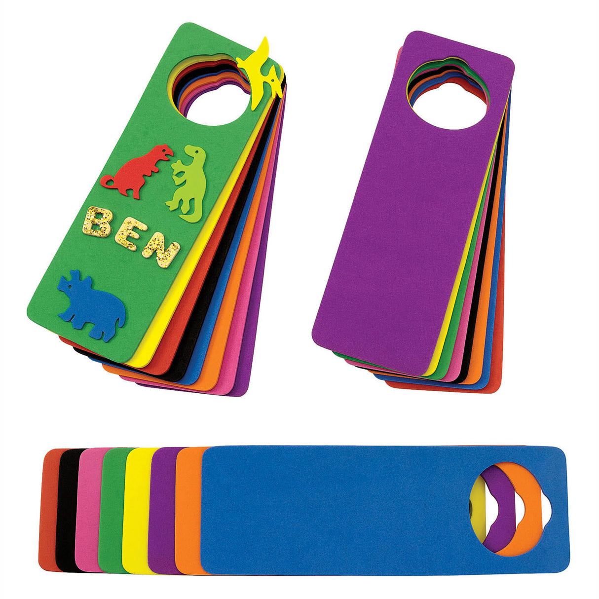 Colorations decorate your own door hanger foam, set of 24