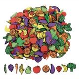 Colorations - auto-adhésives en mousse et autocollants de fruits et légumes, 500e.