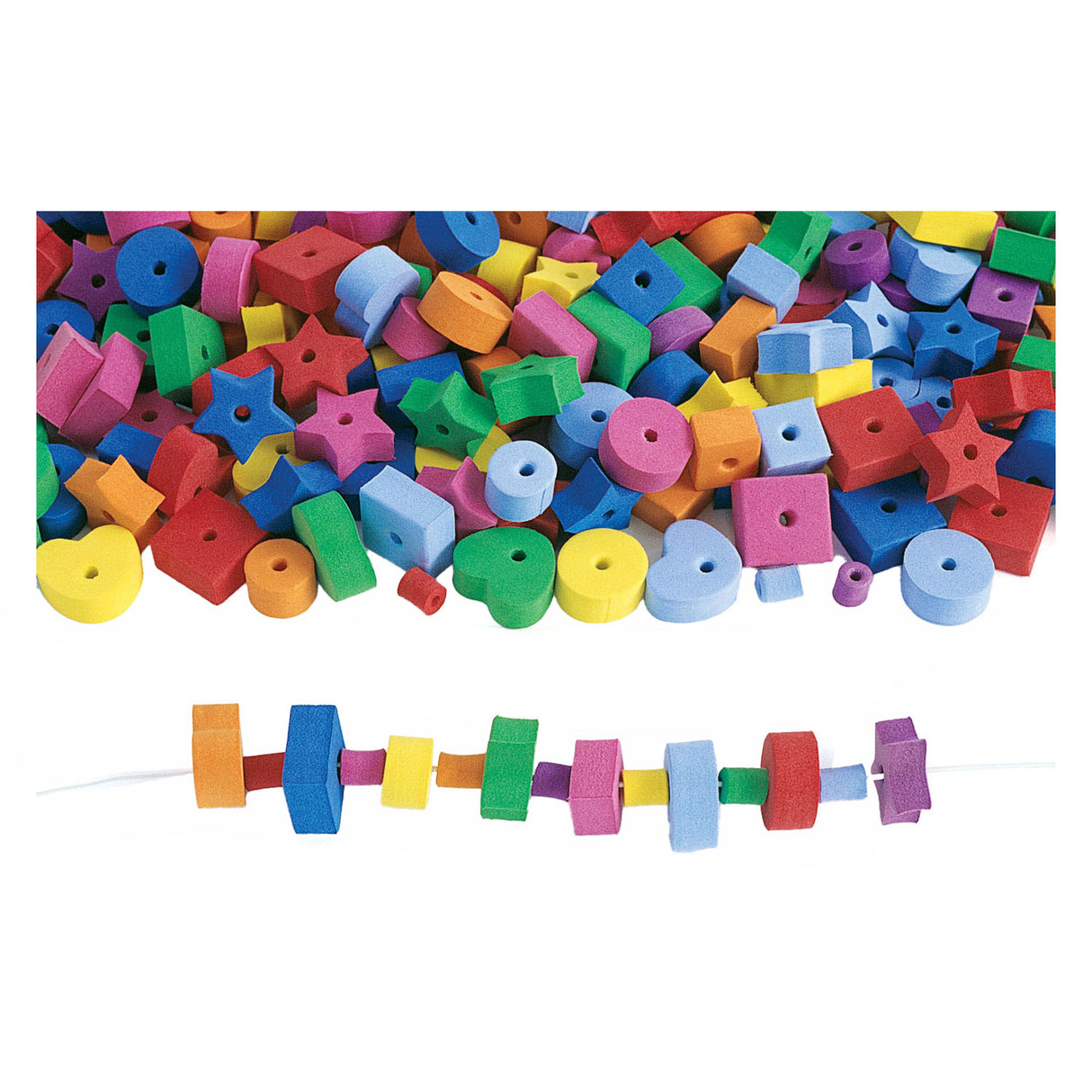 Farvning - Skumfigurer Bead Set, 500dlg.