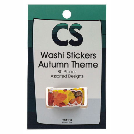 Colorations - autocollants washi thème automne en rouleau, 80 pcs.