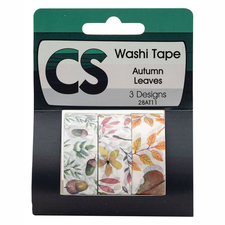 Colorations - washi tape feuilles d'automne 3 rouleaux, 5 mtr.