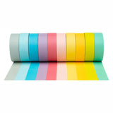 Barvne barve - Pastelne barve washi trak, komplet 10