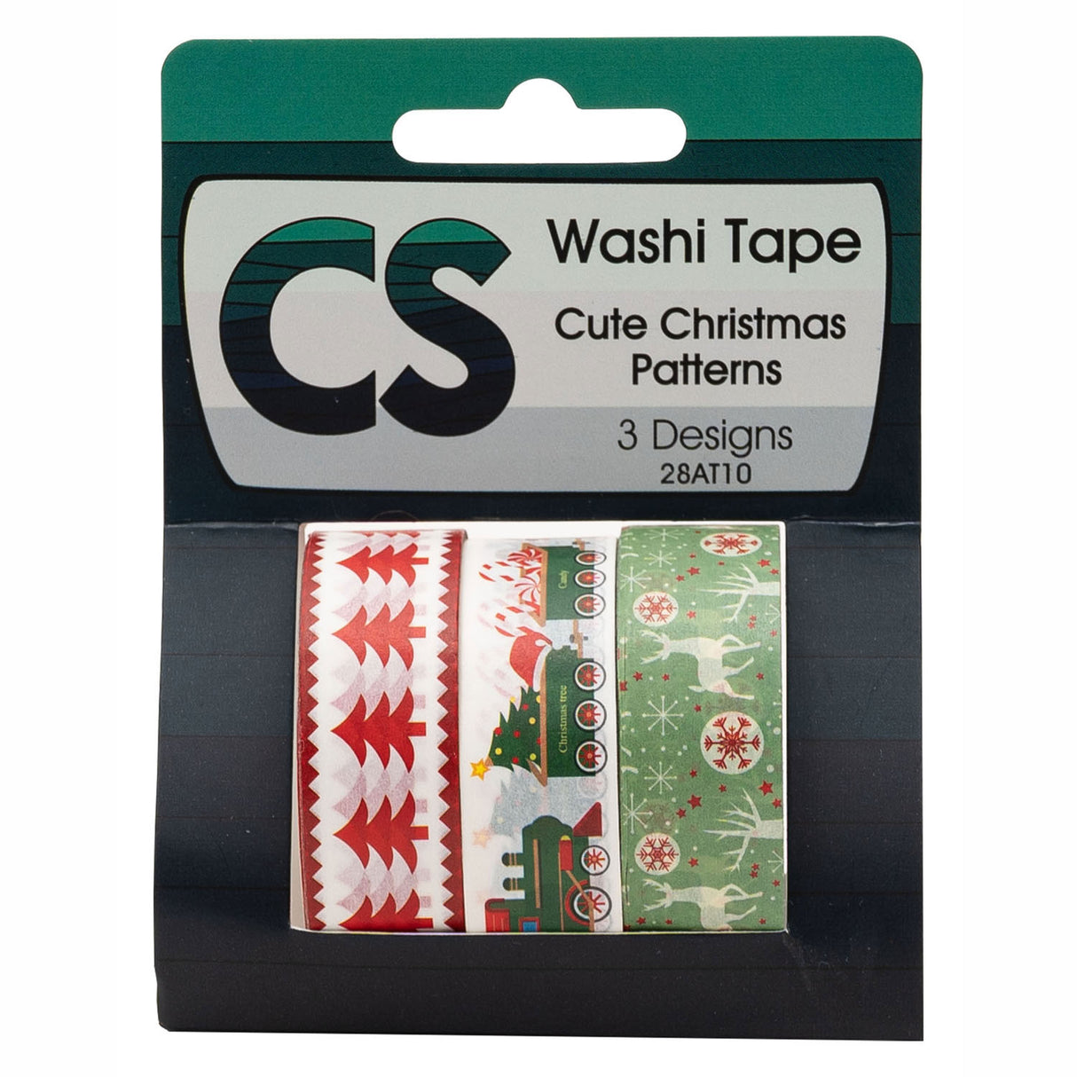 Colorations Washi Tape Christmas 3 Rolls, 5mtr.