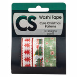 Colorations Washi Tape Christmas 3 Rolls, 5mtr.