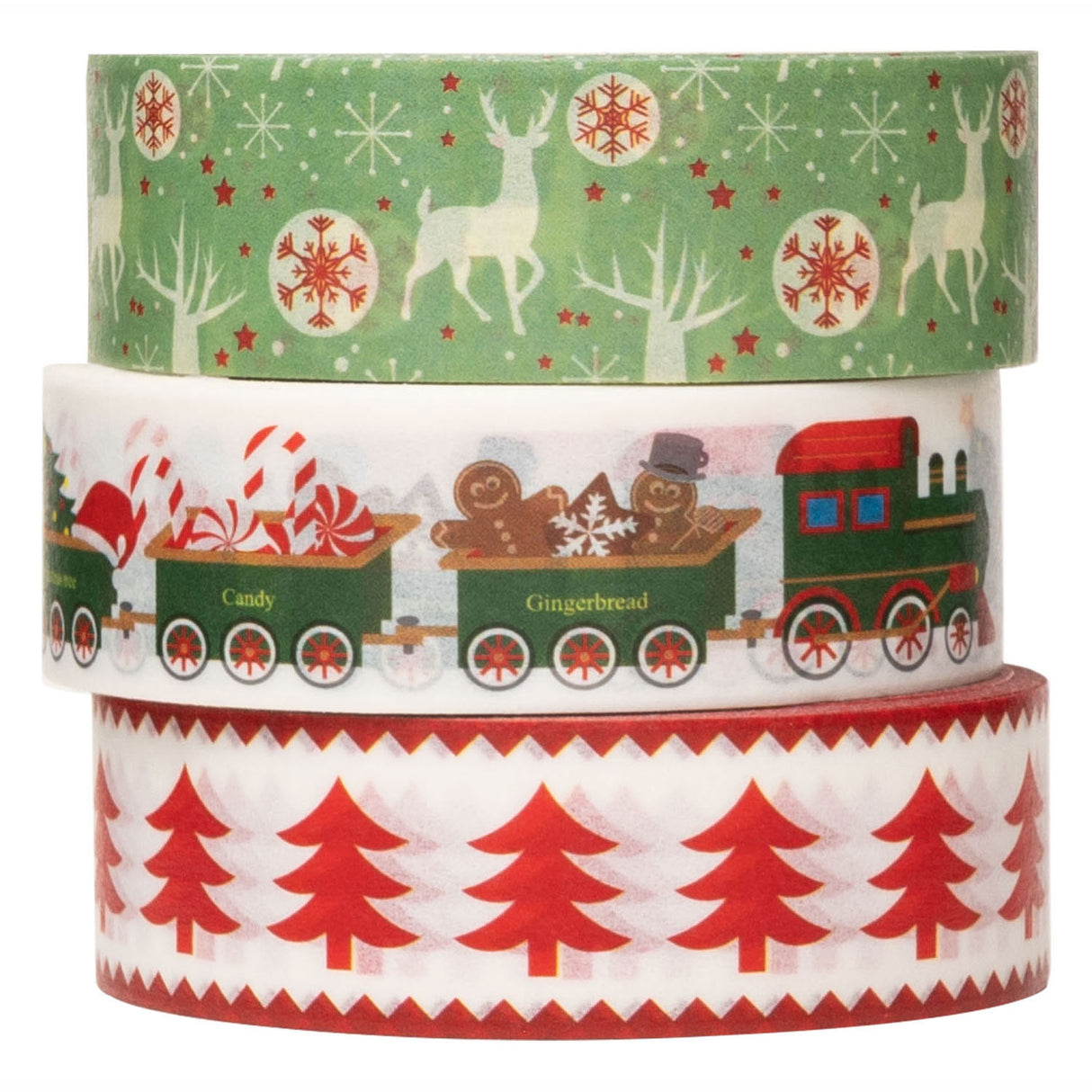 Colorations Washi Tape Christmas 3 Rolls, 5mtr.