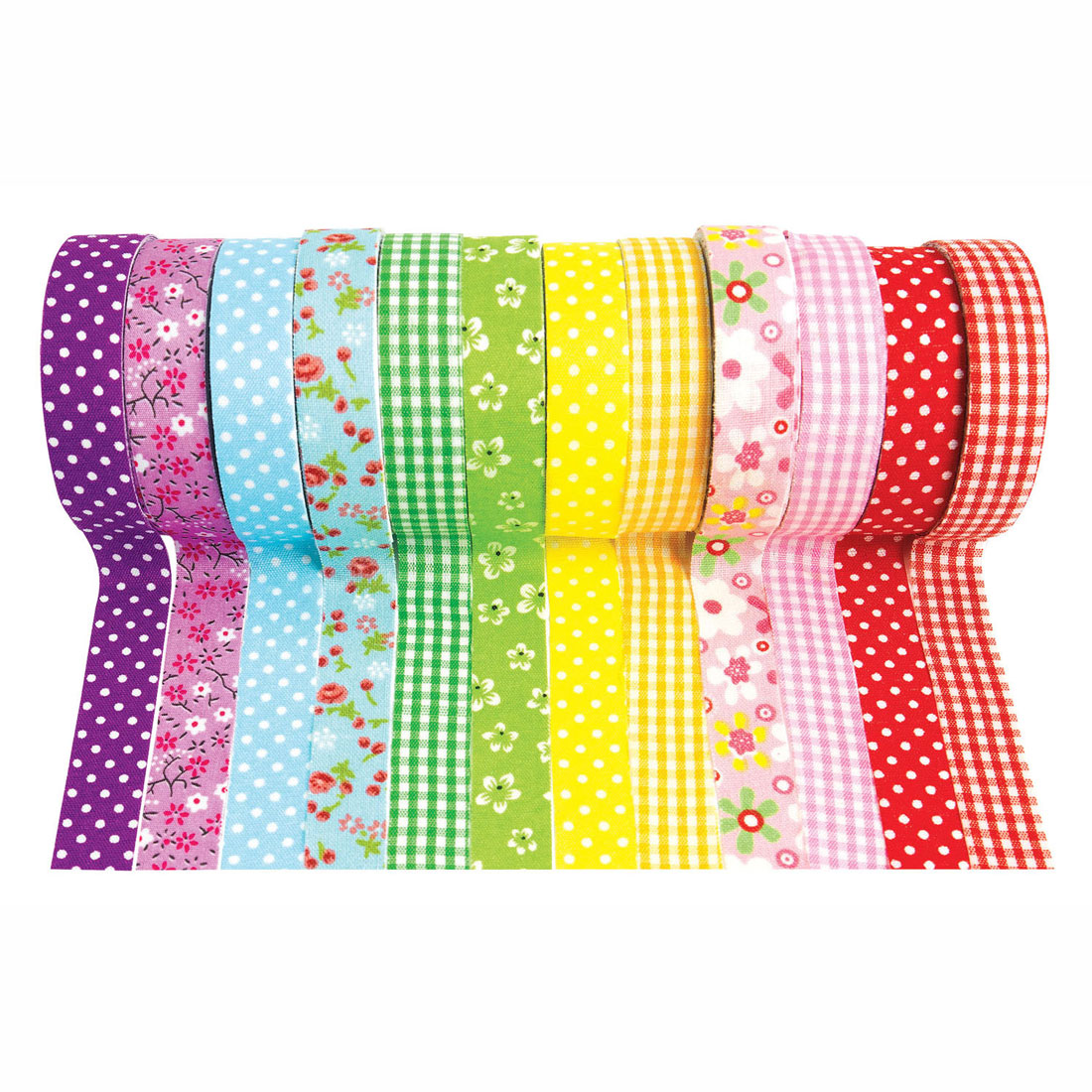 Colorations - tissu de bande et motifs, ensemble de 12