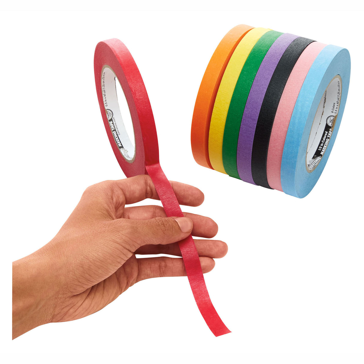 Colorations - masking tape 8 couleurs - 55 mètres par couleur