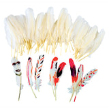 Colorations - plumes blanches naturelles, 48pcs.