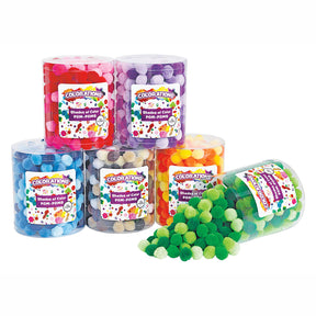 Colorations - pompons 6 couleurs, 1500 pcs.