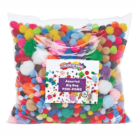 Colorations - sachet de pompons 450 grammes, 1200 pcs.