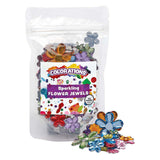 Colorations - strass fleurs colorées, 300pcs.