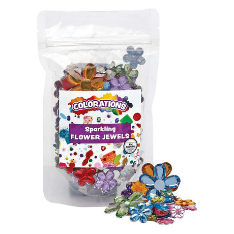 Colorations - strass fleurs colorées, 300pcs.