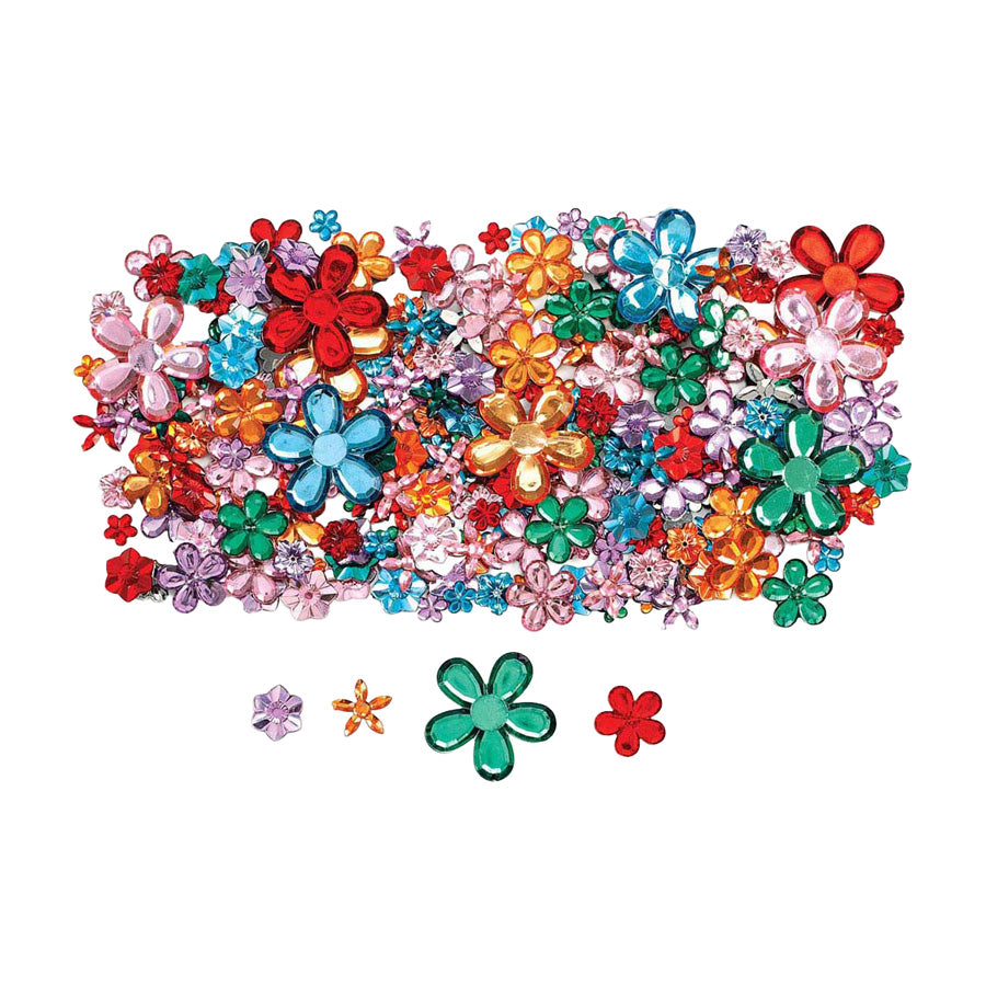 Colorations - strass fleurs colorées, 300pcs.