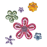 Colorations - strass fleurs colorées, 300pcs.