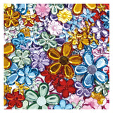 Colorations - strass fleurs colorées, 300pcs.