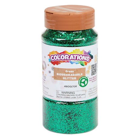 Colorations - paillettes dégradables organiques - vert, 113 grammes