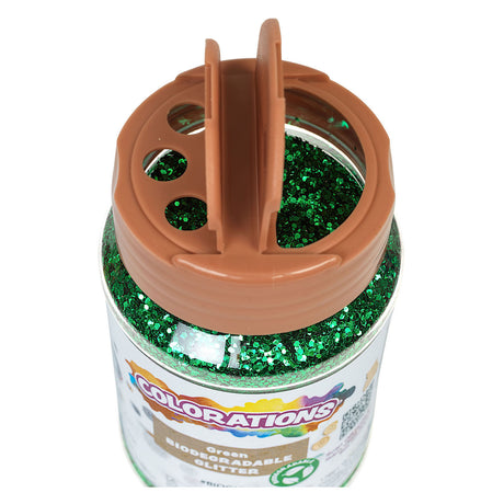 Colorations - paillettes dégradables organiques - vert, 113 grammes