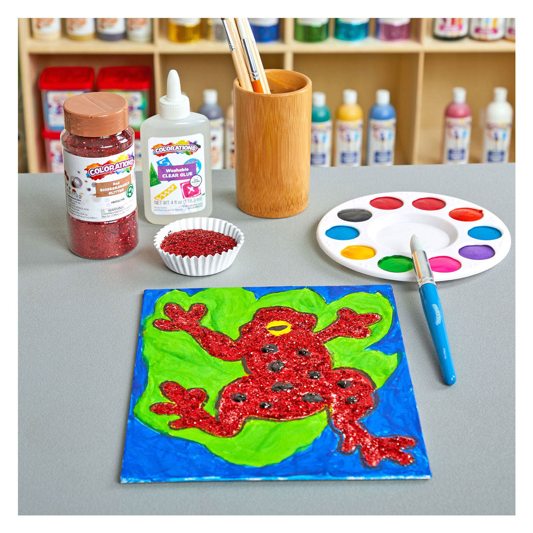 Colorations - paillettes dégradables organiques - rouge, 113 grammes